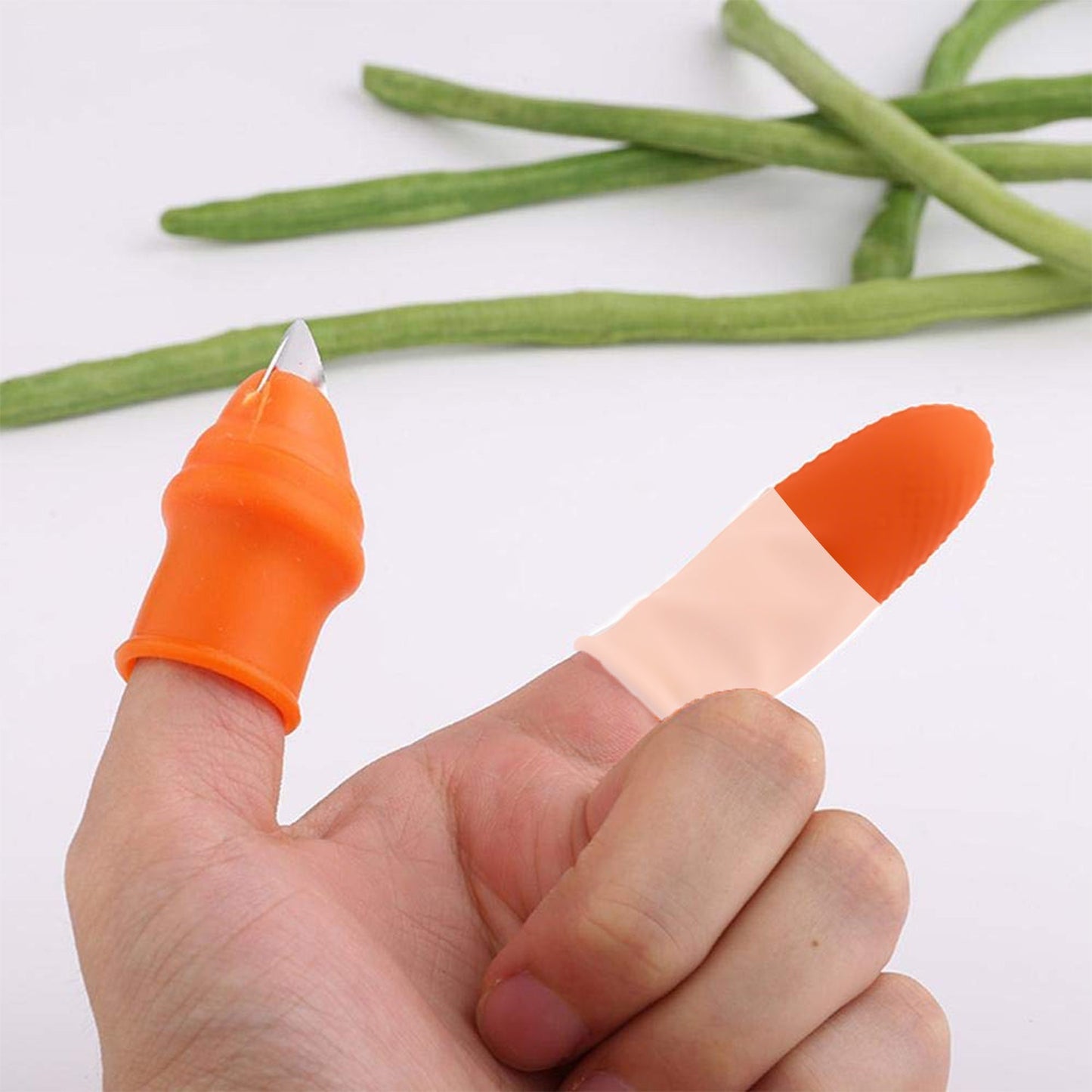 thumb cutter for peeling and cutting vegetables and fruits