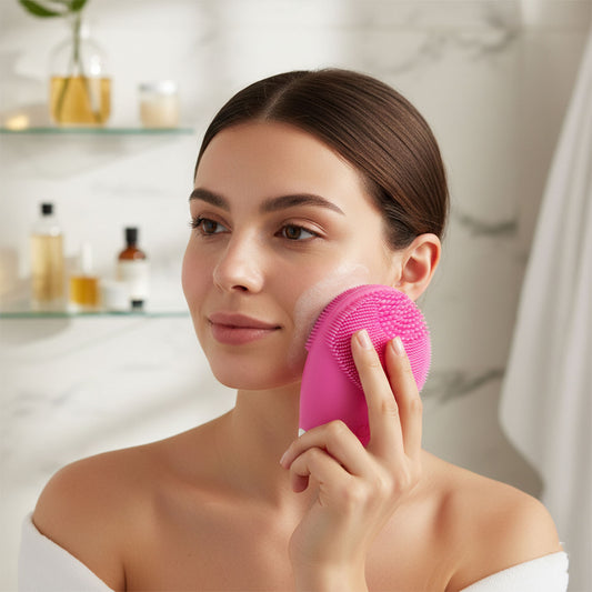 silicone electric facial cleansing brush waterproof pack of 1