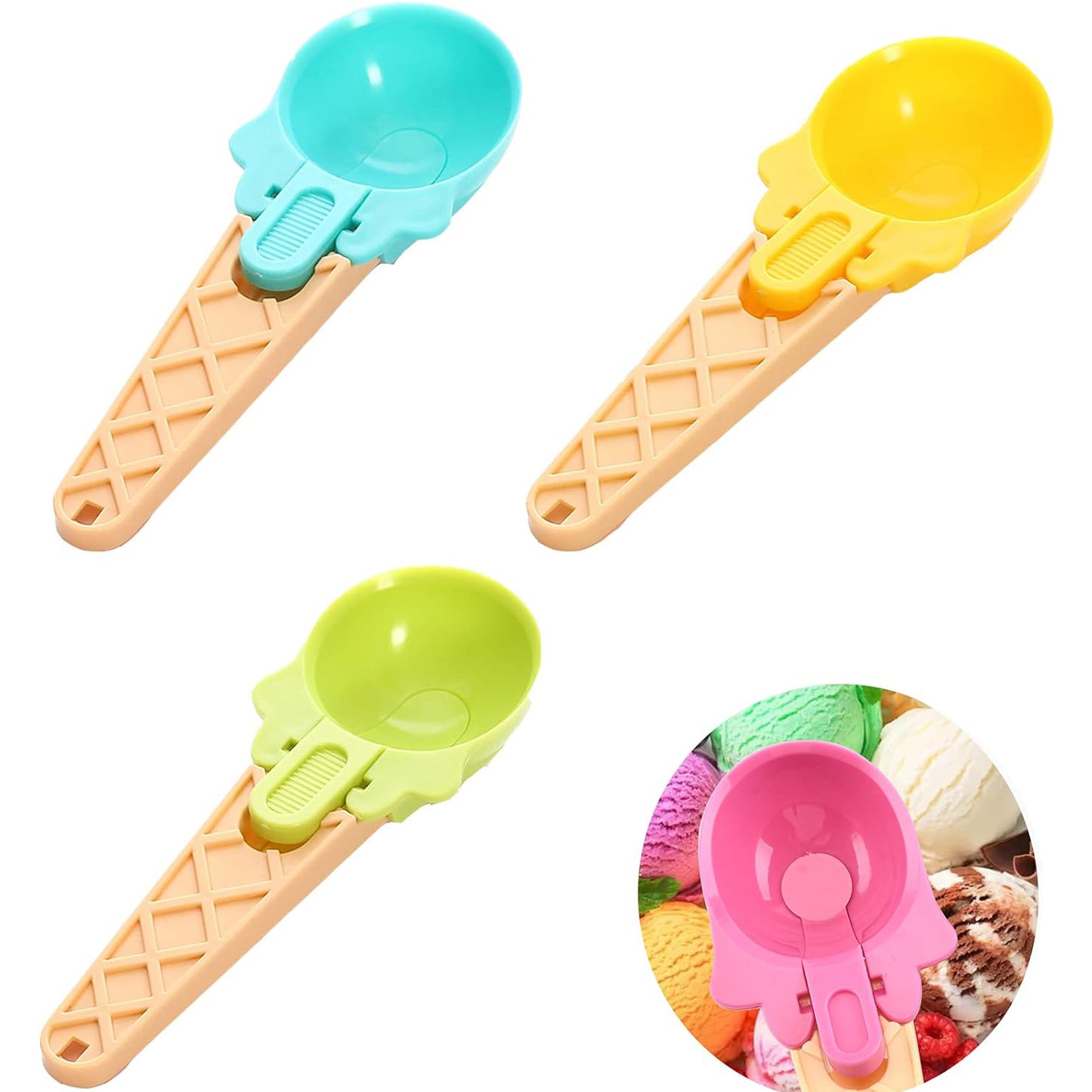 ice cream spoons 18 cm abs plastic pack of 2