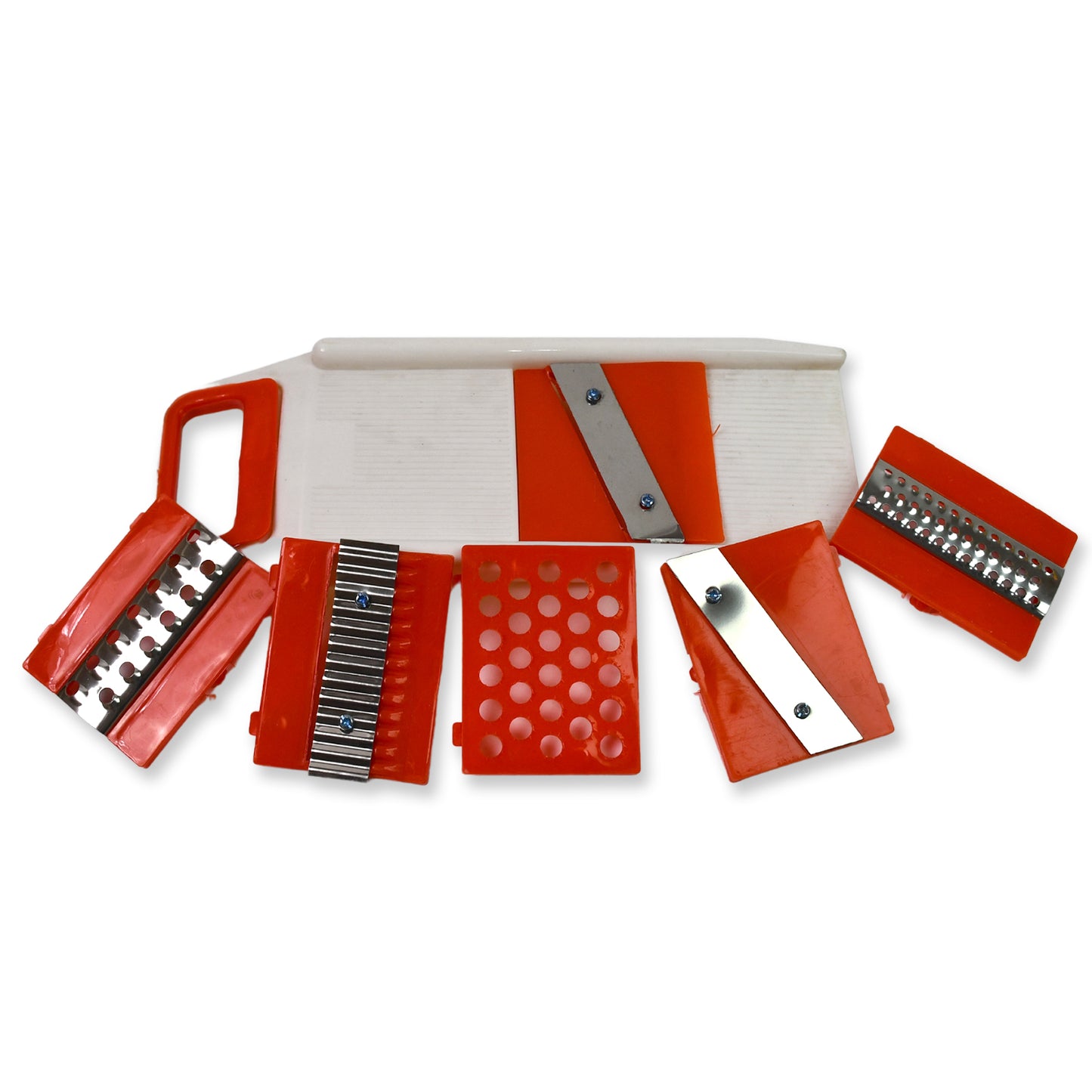 vegetables slicer 28 cm plastic and stainless steel with 6 attachments