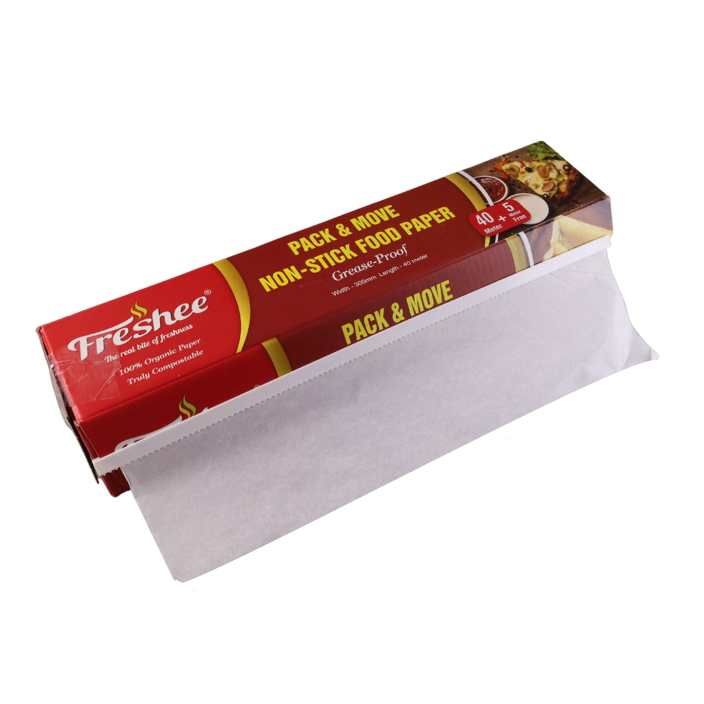 non-stick food paper roll 45 meter greaseproof for baking and wrapping