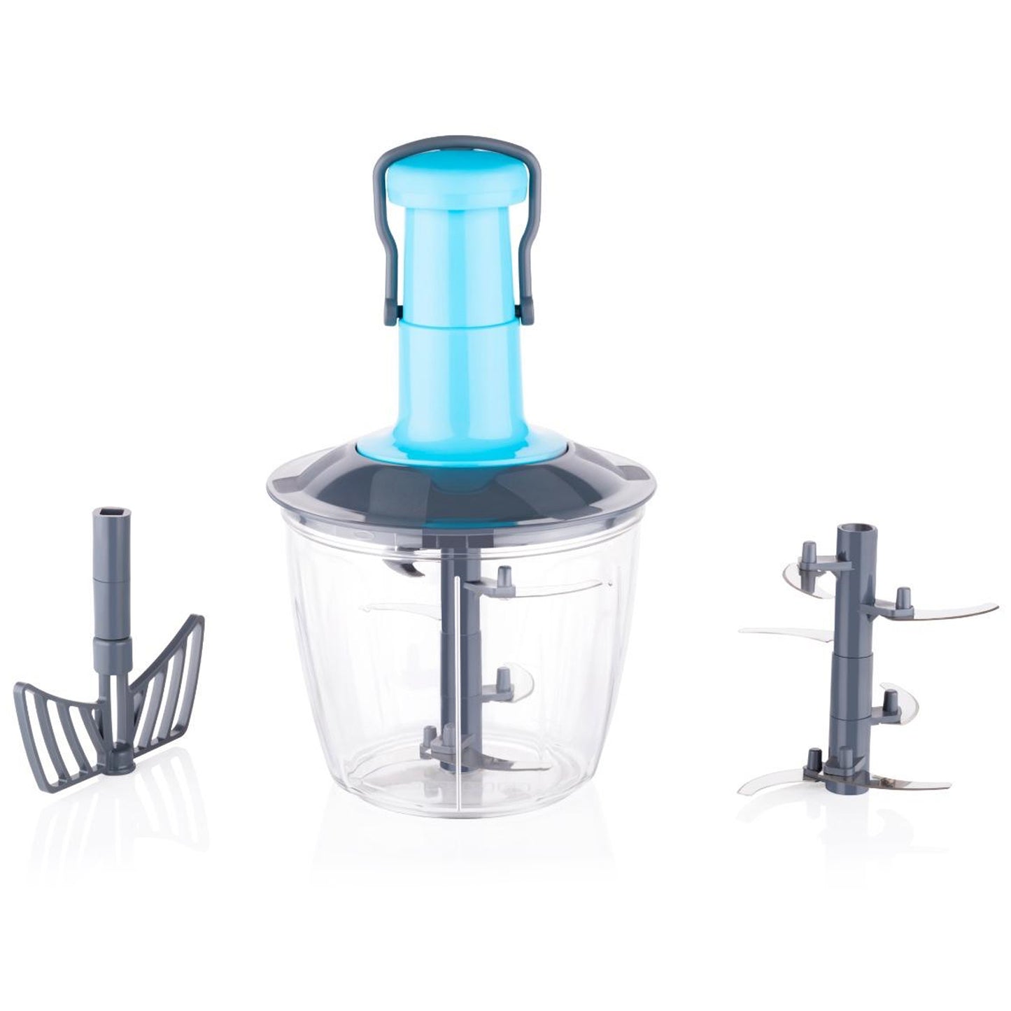 manual hand-press vegetable chopper 1100 ml with stainless steel blades