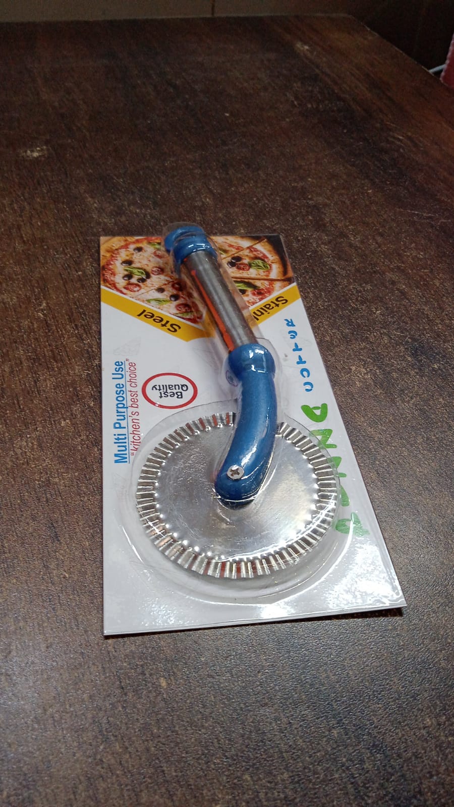 pizza cutter 20 cm stainless steel blade multi-purpose use pack of 1