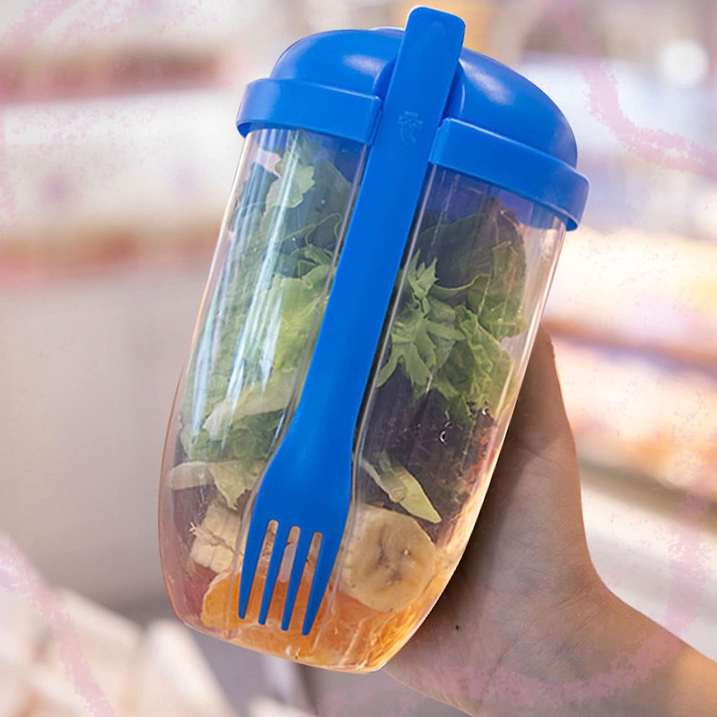 salad mixing cup plastic 20 cm portable pack of 1