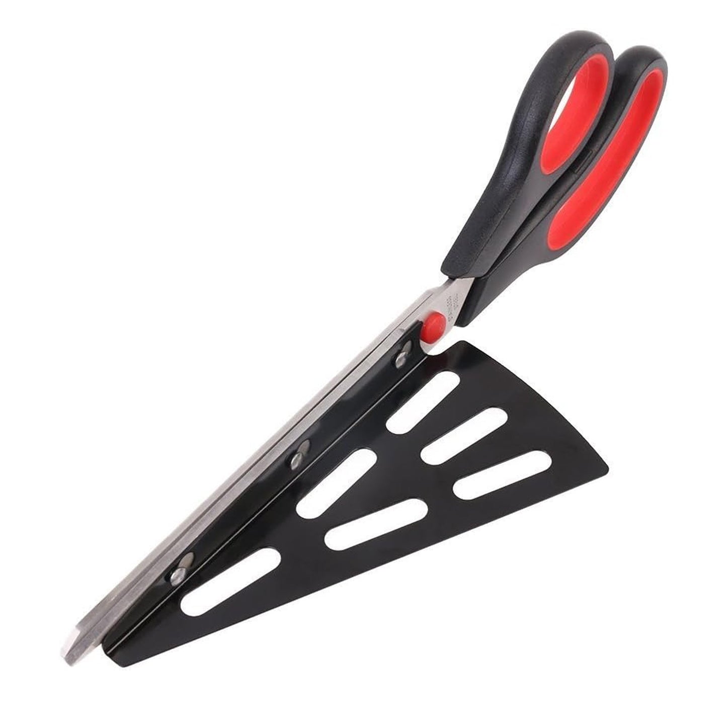 pizza cutter scissors 24 cm with plastic handle and removable spatula