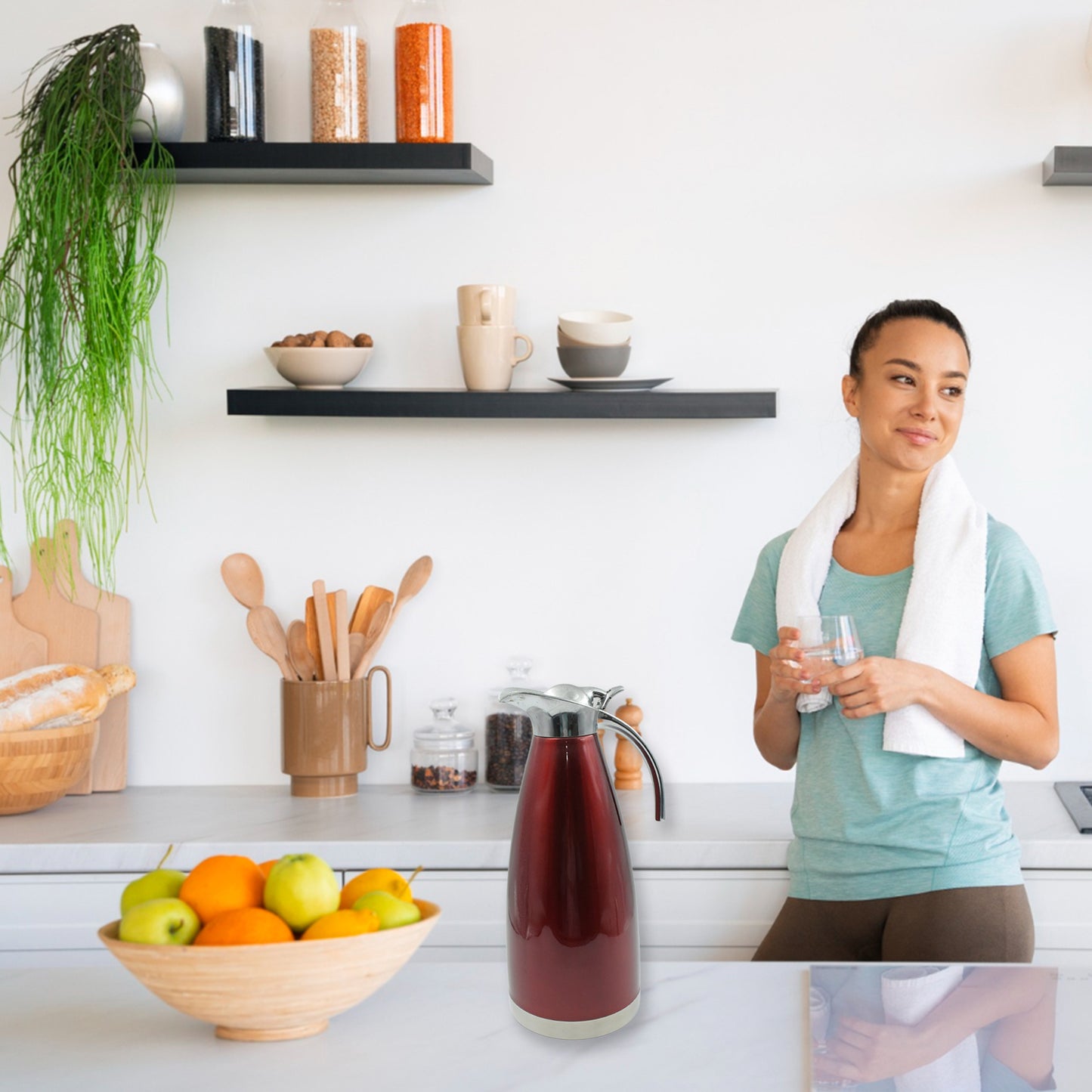 vacuum insulated kettle jug 2.5 l stainless steel for beverages