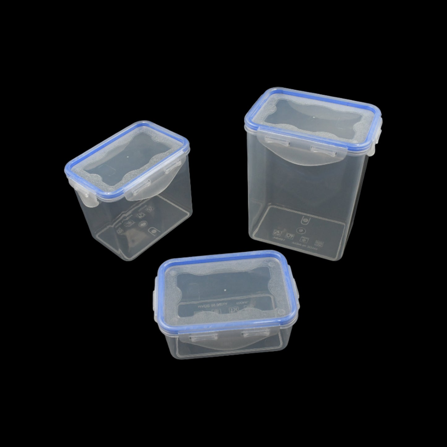 kitchen storage container set with air seal lock lid for grocery storage pack of 3