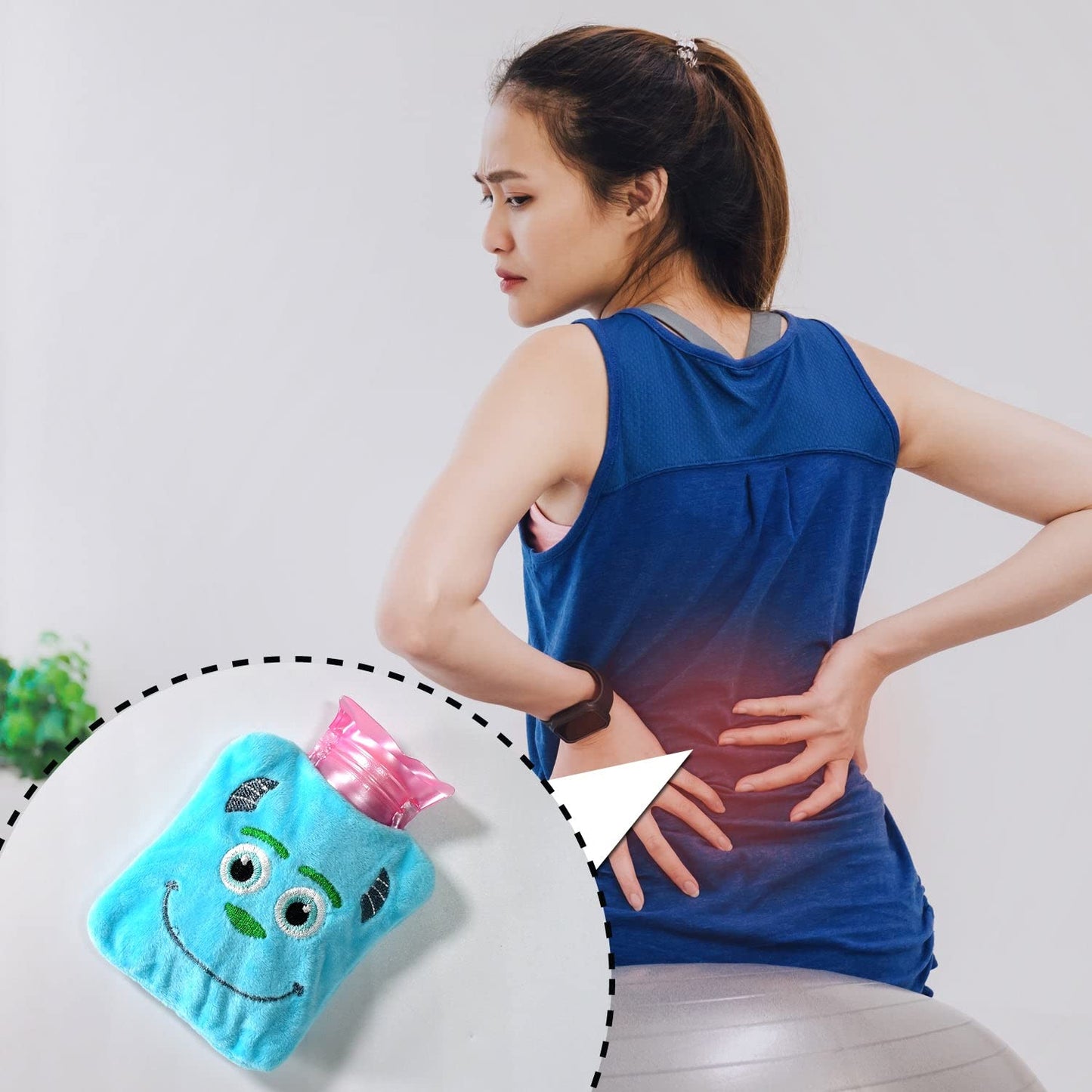 natural rubber small hot water bag with fabric cover for pain relief pack of 1