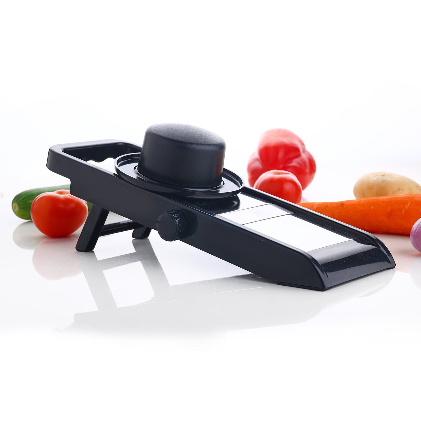 adjustable vegetable slicer with 32 cm size and stainless steel blade