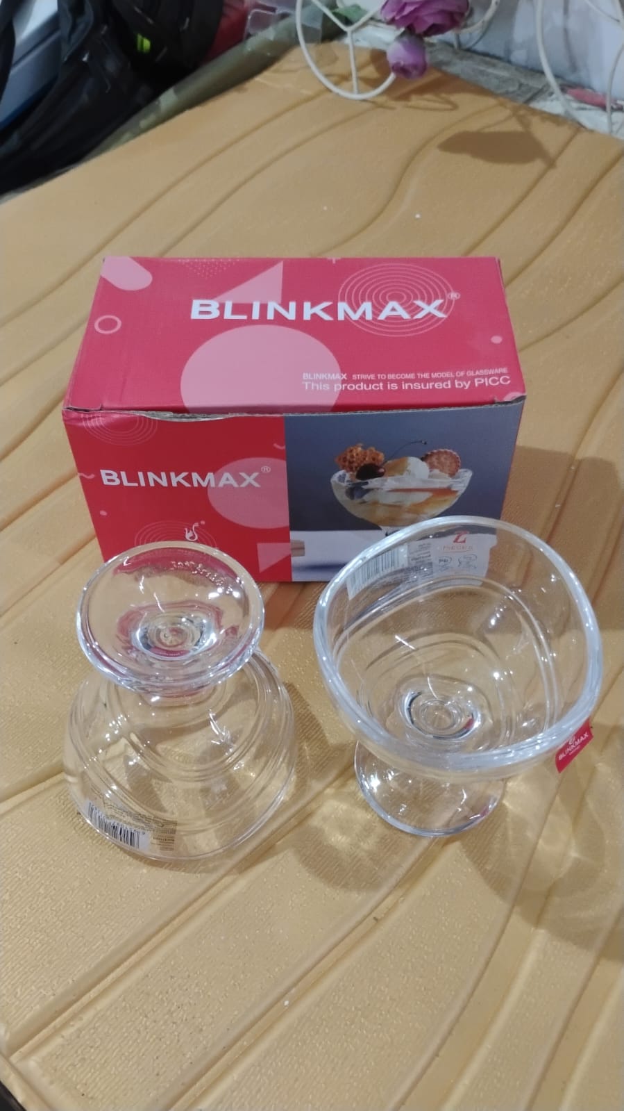 glass footed dessert bowls pack of 2