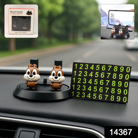 abs plastic car dashboard mobile phone holder stand with rotatable number plate pack of 1