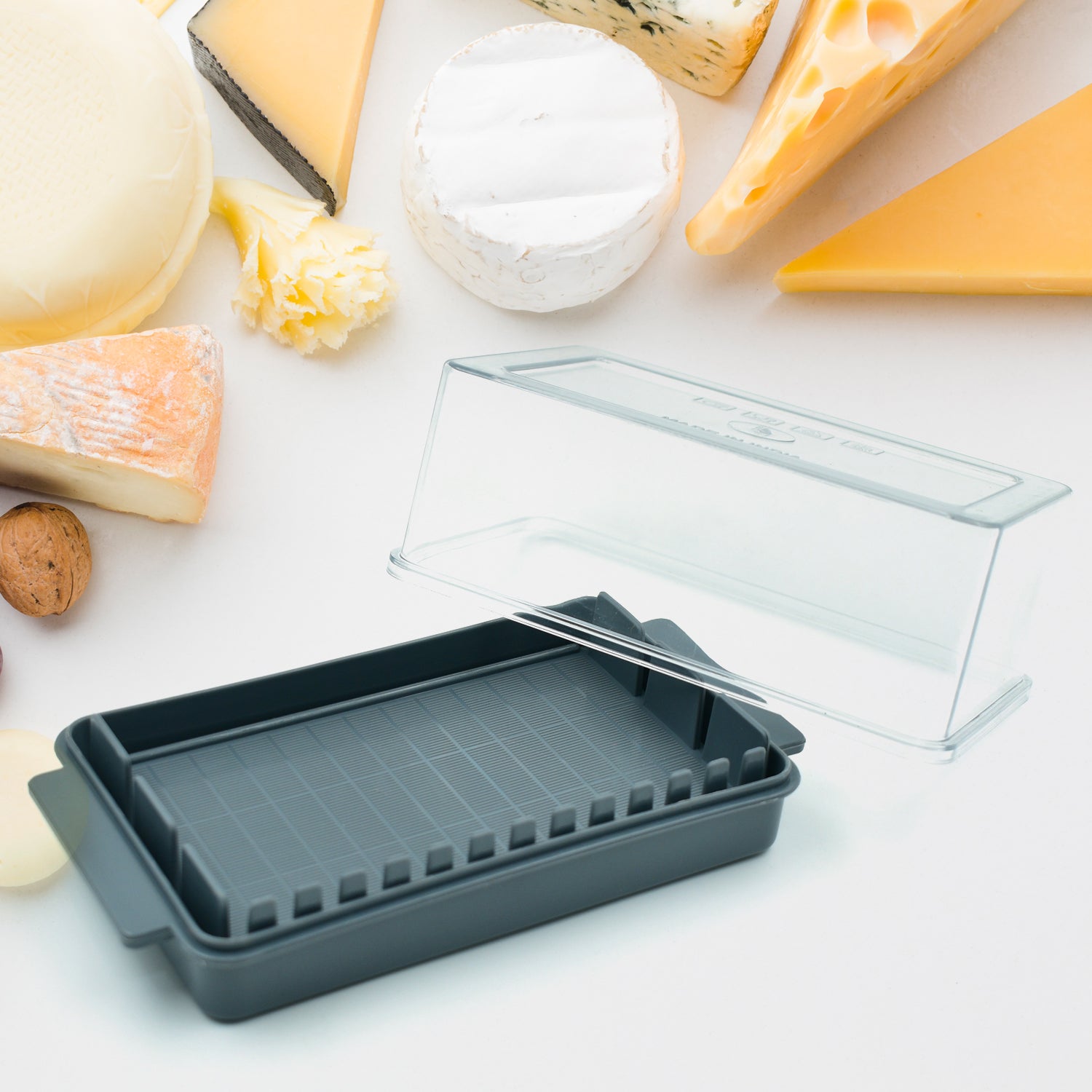 butter storage box with slicer plastic 14 cm x 9 cm x 5 cm pack of 1