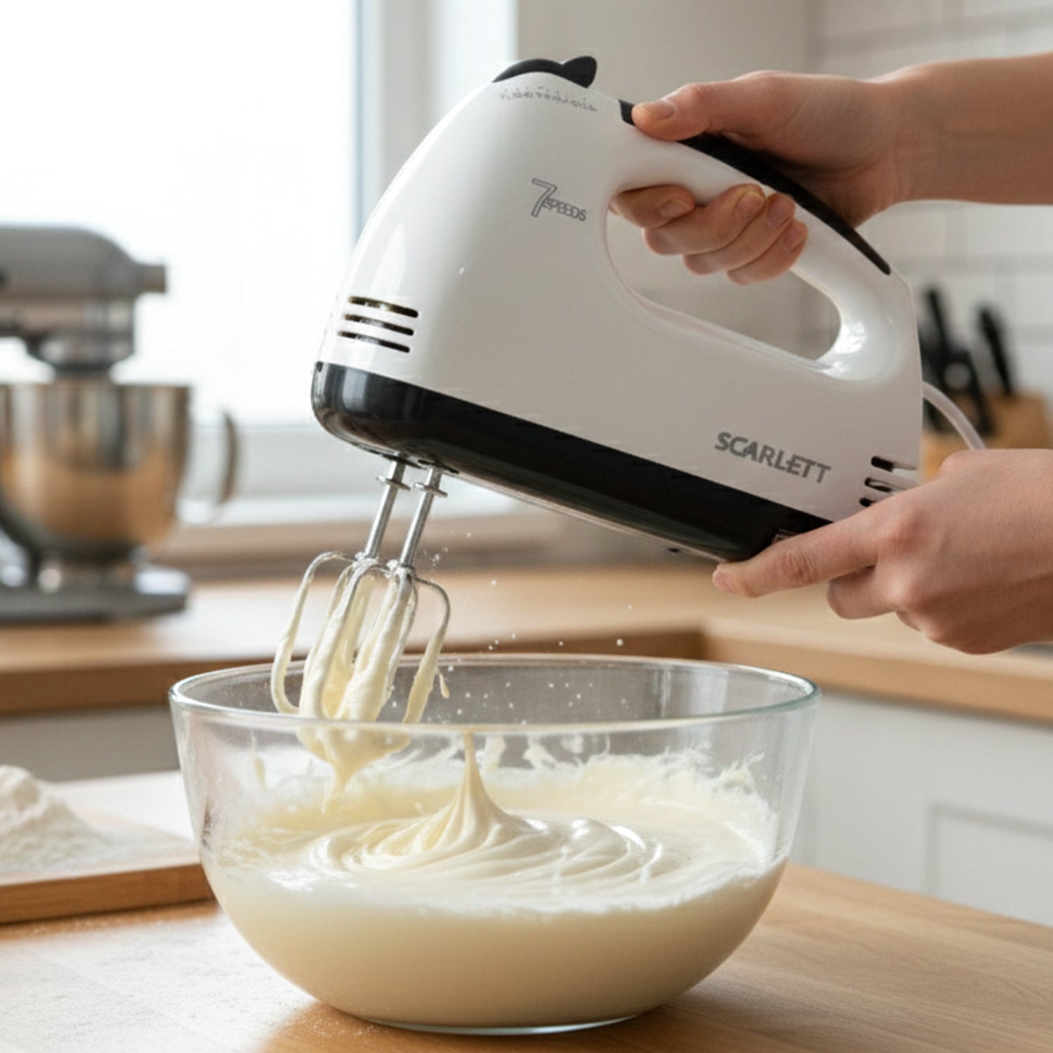 electric hand mixer with stainless steel attachments pack of 1