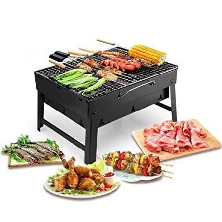 folding charcoal grill oven 35cm carbon steel