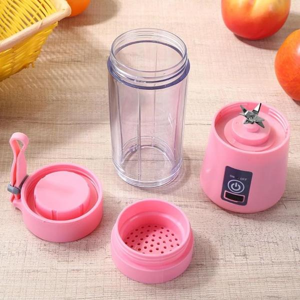 portable usb electric juicer 380ml with 6 blades for juice and protein shakes