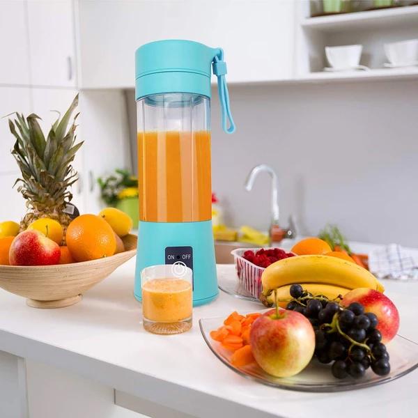 portable usb electric juicer 380ml with 6 blades for juice and protein shakes