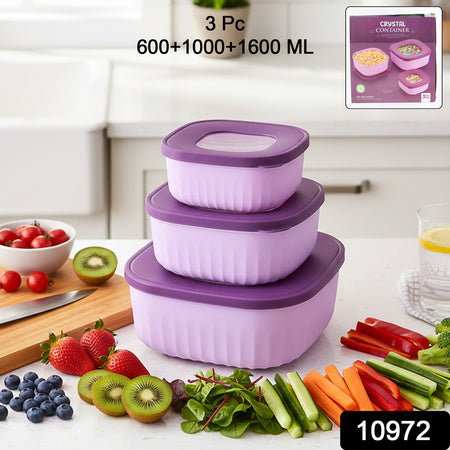 food storage container set 3 piece leak resistant lids