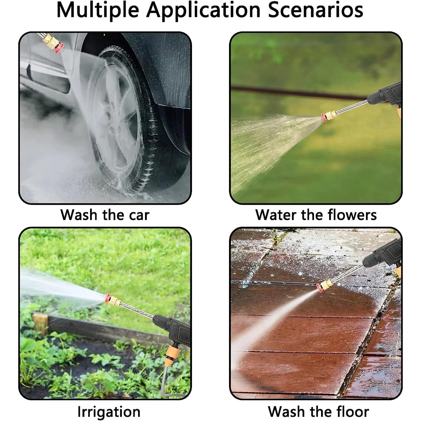 cordless high pressure car washer gun 48v with adjustable nozzle pack of 1