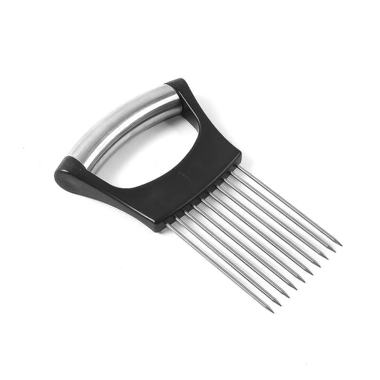 onion cutter vegetable slicer holder tool stainless steel 15 cm