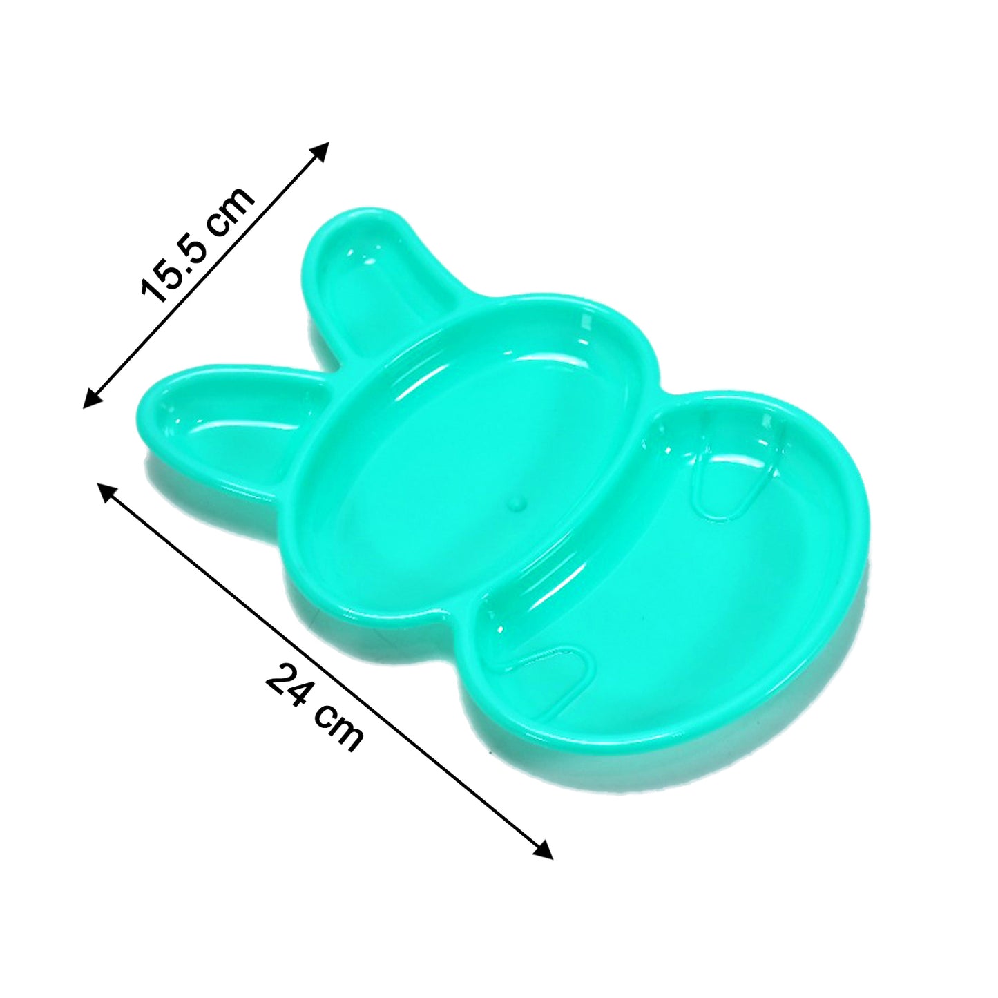 rabbit shape dish pack of 6 for kids multicolor plastic