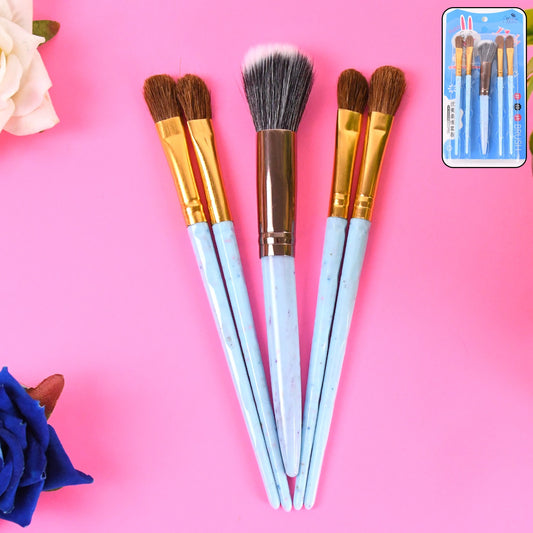 makeup brush tools kit pack of 5 mix color durable portable