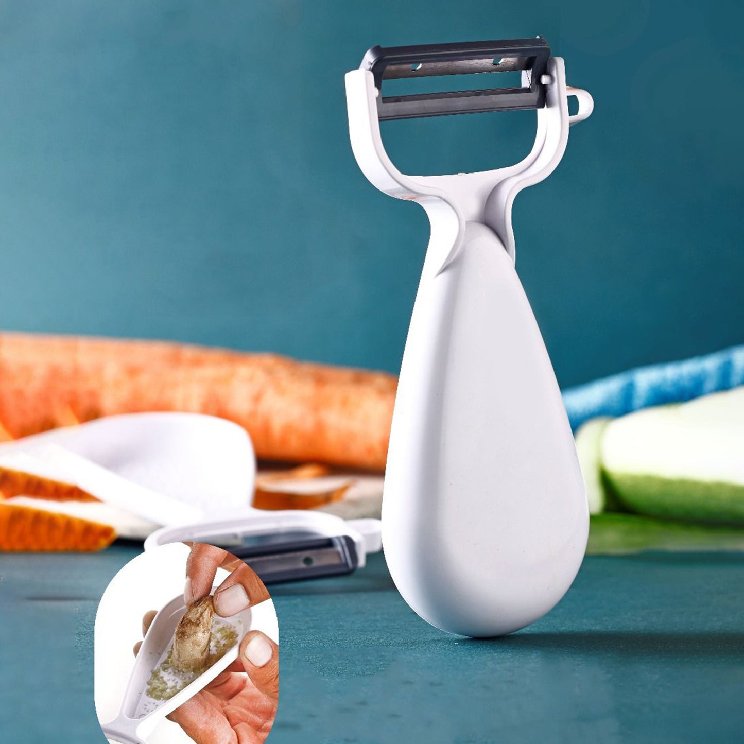 multipurpose ginger peeler with stainless steel blade 20 cm