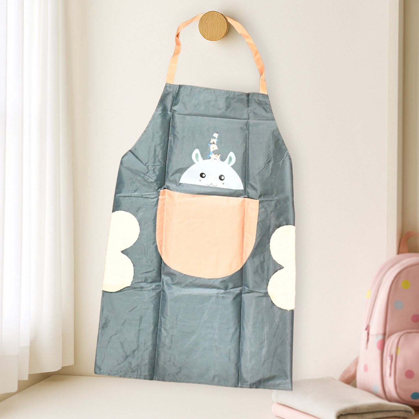 cartoon kitchen apron with front pocket
