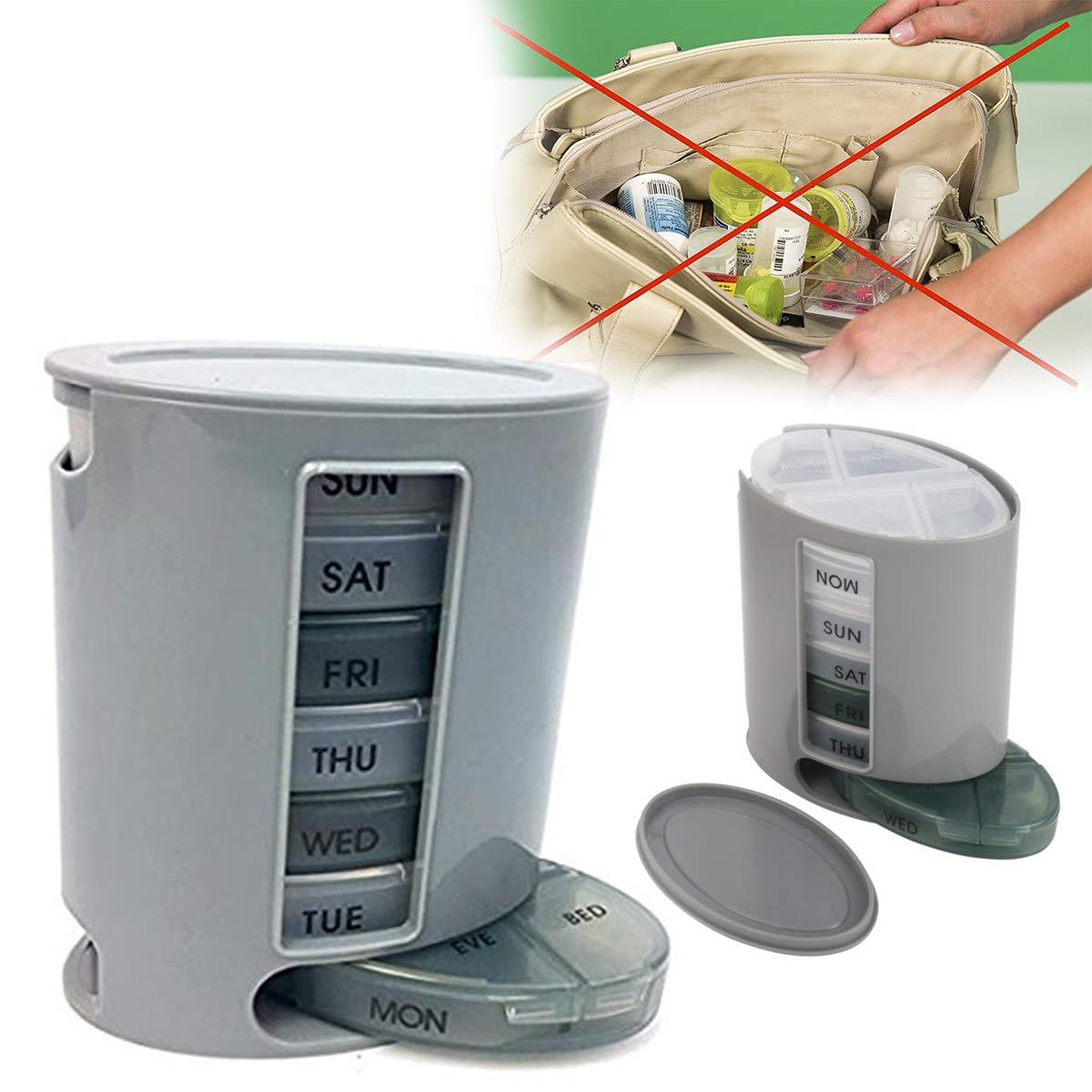 durable plastic tablet medicine organizer box 7 day weekly pack of 1