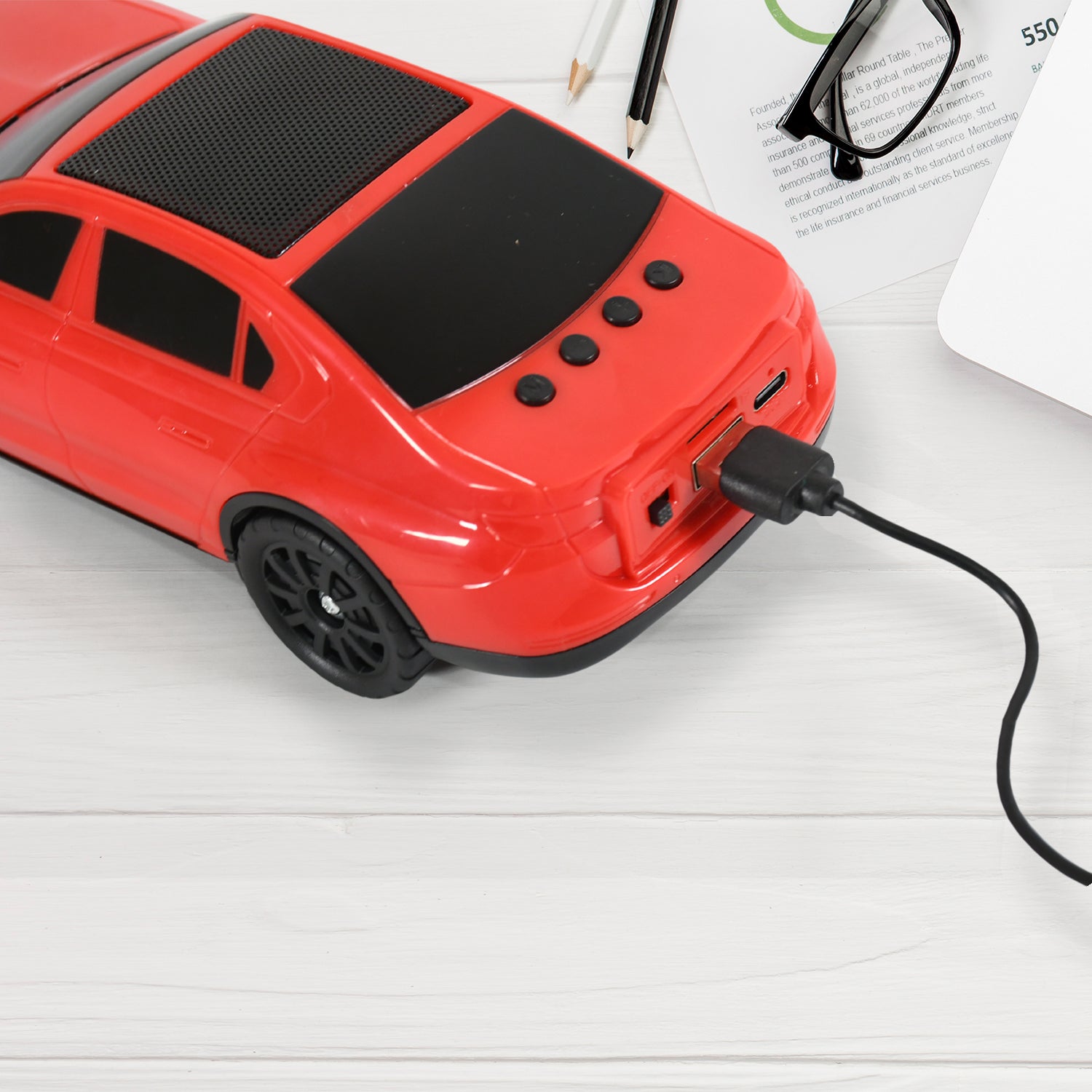 wireless bluetooth speaker portable car shape 567g pack of 1