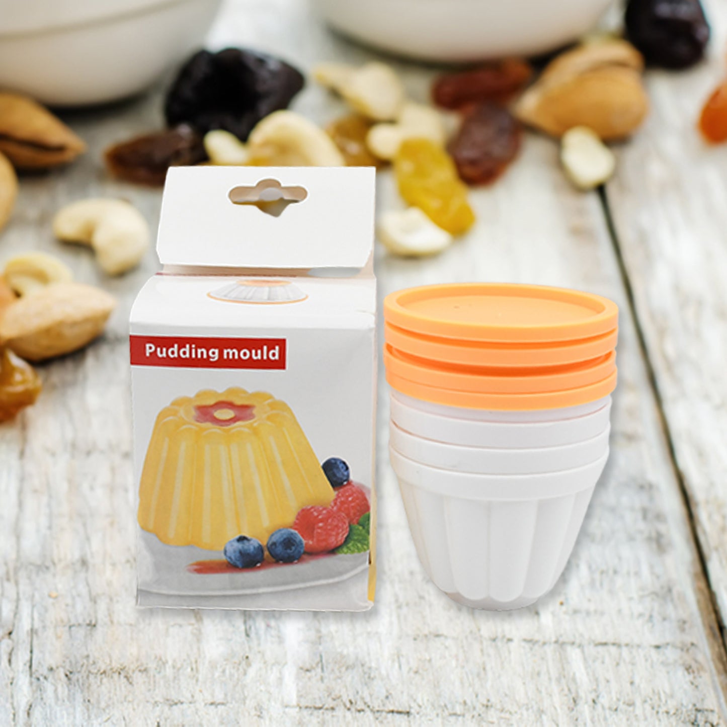 pudding molds 11 cm bpa-free plastic pack of 4 for desserts