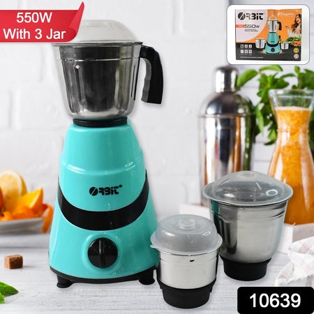 mixer grinder with 550w motor and 3 stainless steel jars