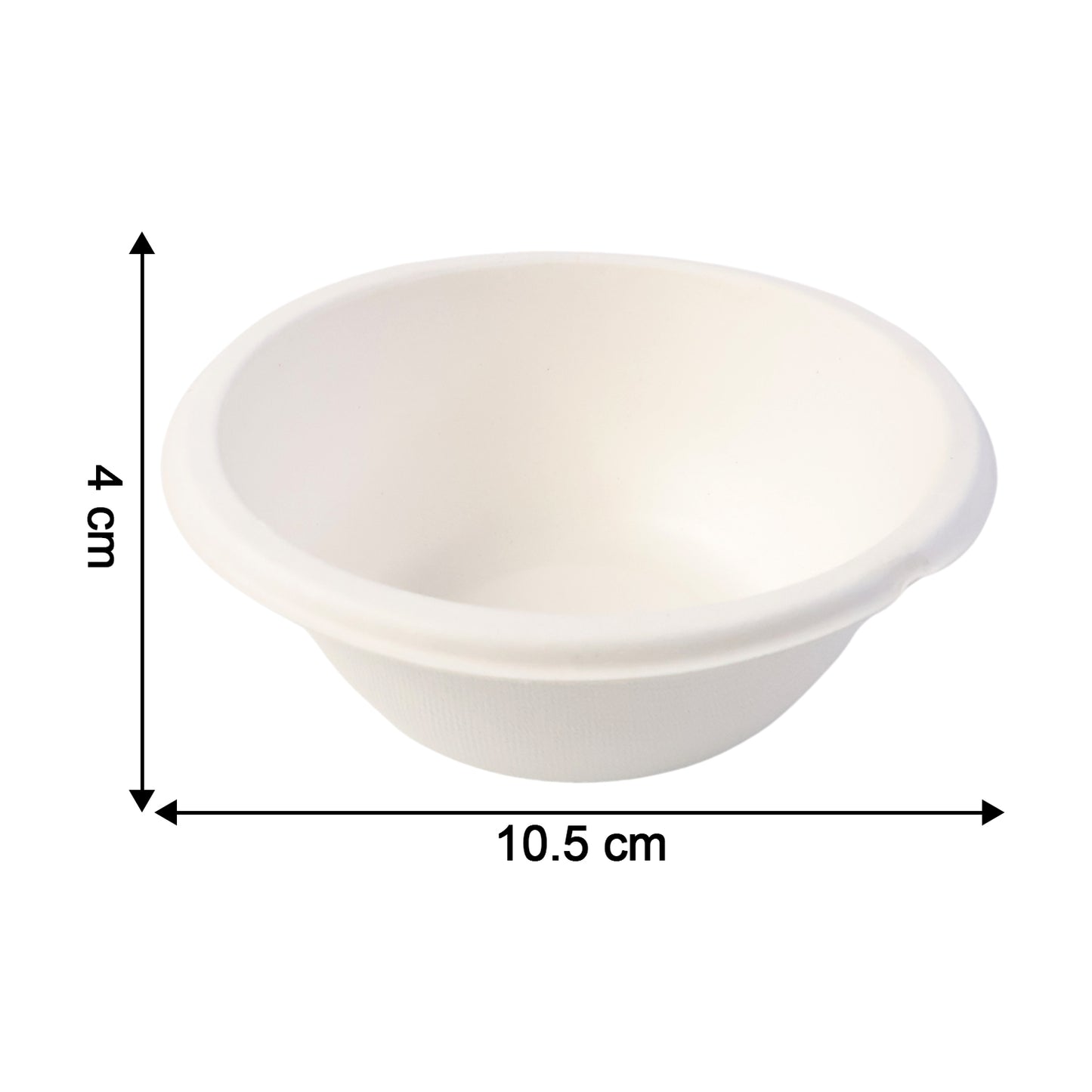 round compostable bagasse bowl 180 ml leak-resistant pack of 10