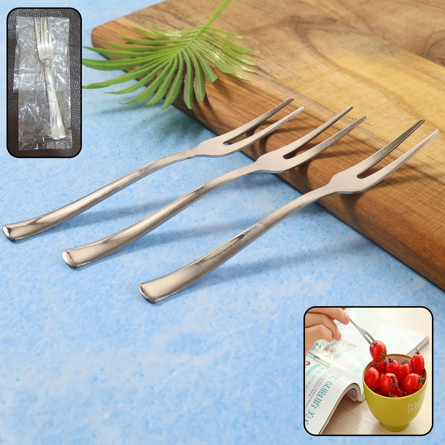 mini dessert fruit fork set pack of 3