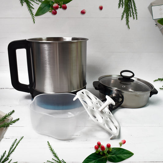 stainless steel soup pot with lid 2.5 l capacity for cooking