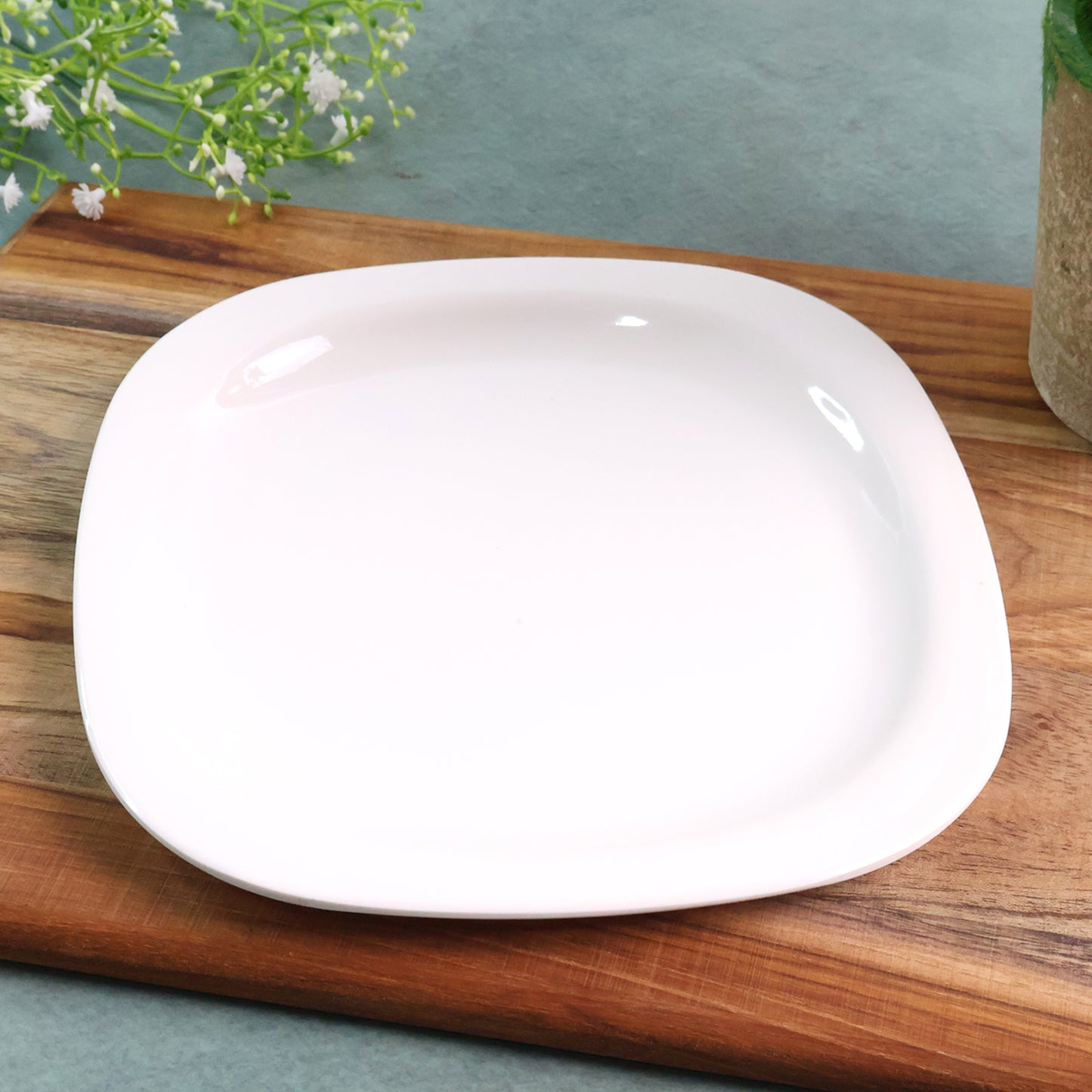 square dinner plate 32 cm plastic pack of 1
