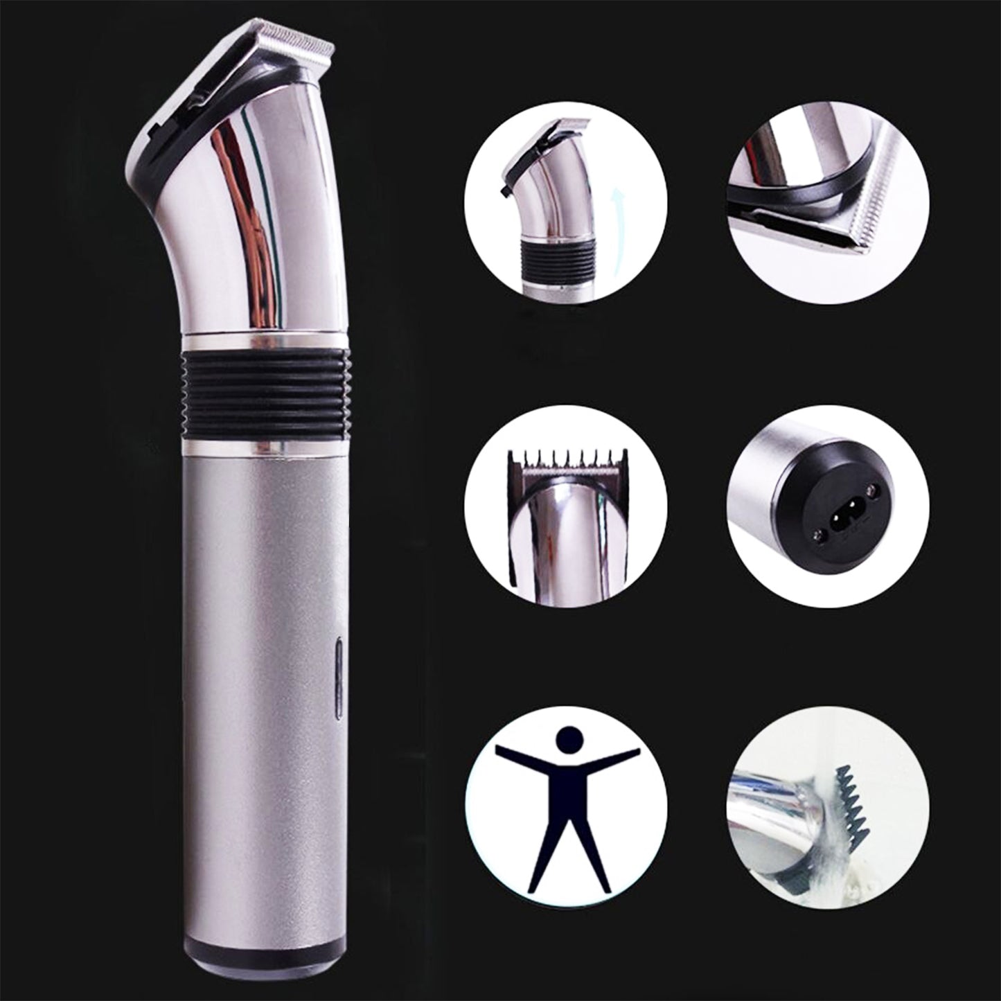 stainless steel rechargeable hair trimmer for men pack of 1