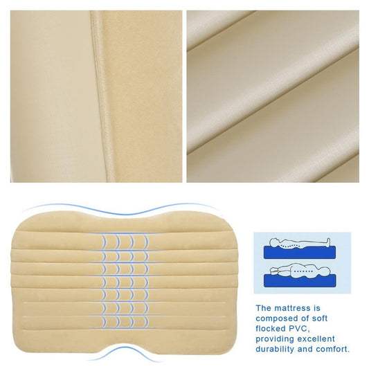 polyester inflatable car bed with 2 pillows and air pump pack of 1