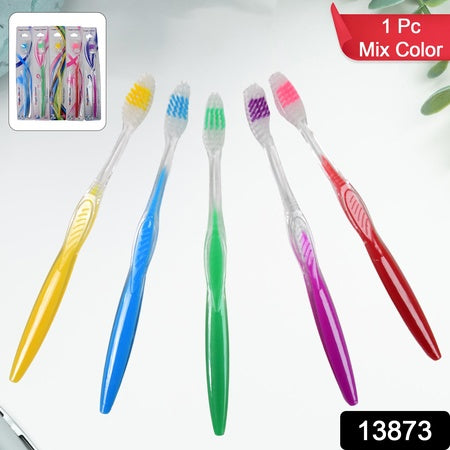 plastic toothbrush soft bristles pack of 1 mix color