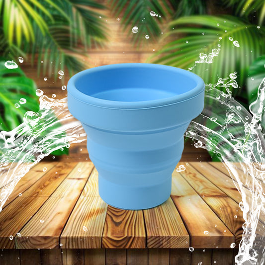 foldable travel mug 8 cm made of silicone for camping