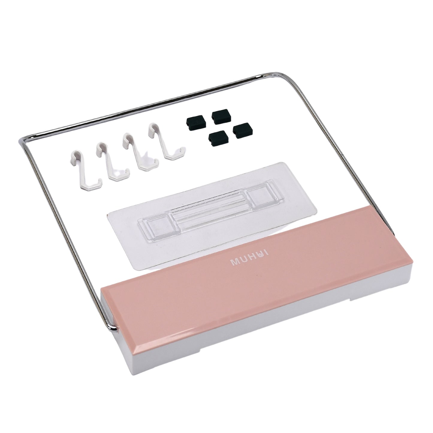 wall mounted foldable wash basin storage rack 25x6x7 cm with adhesive sticker