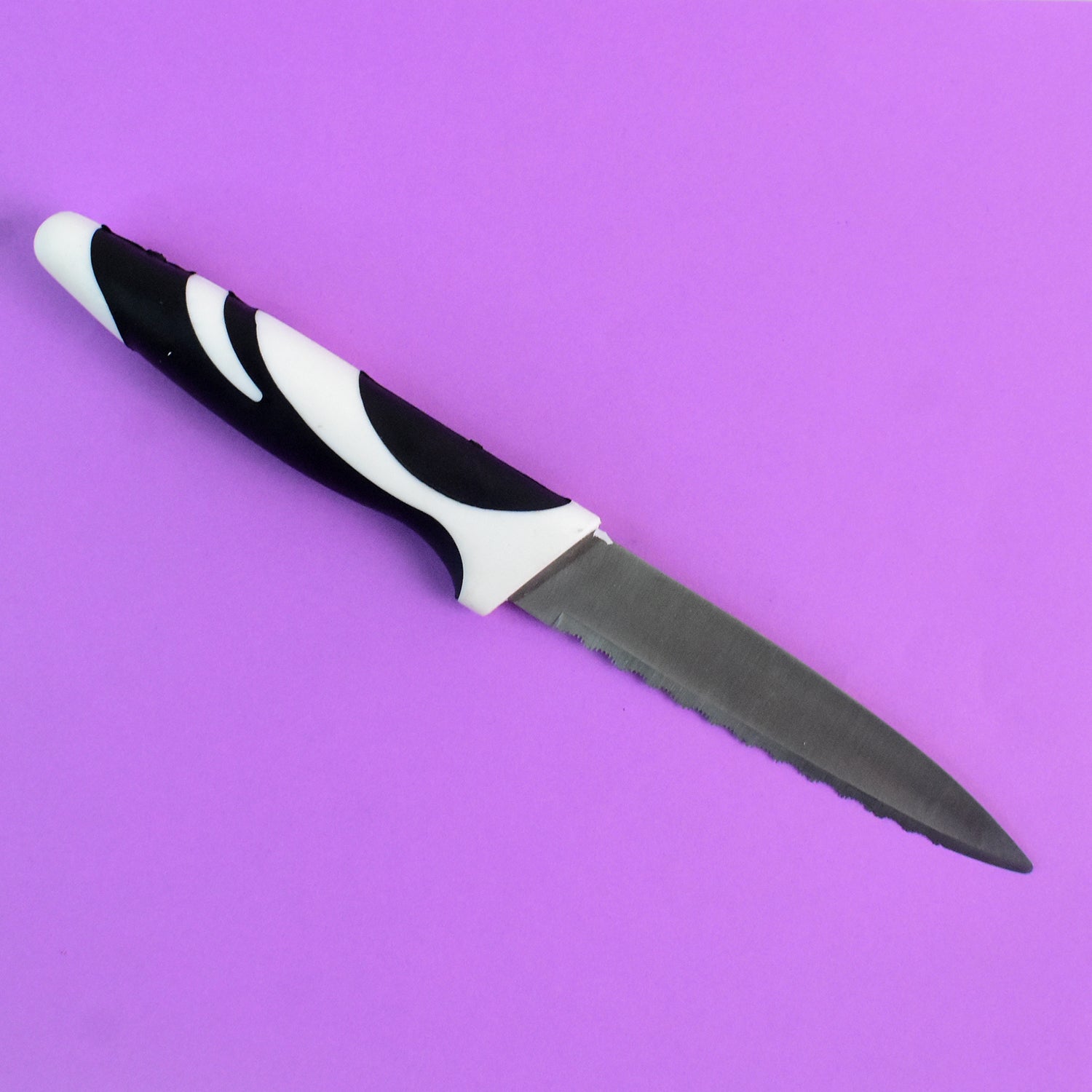 stainless steel serrated kitchen knife 30 cm length