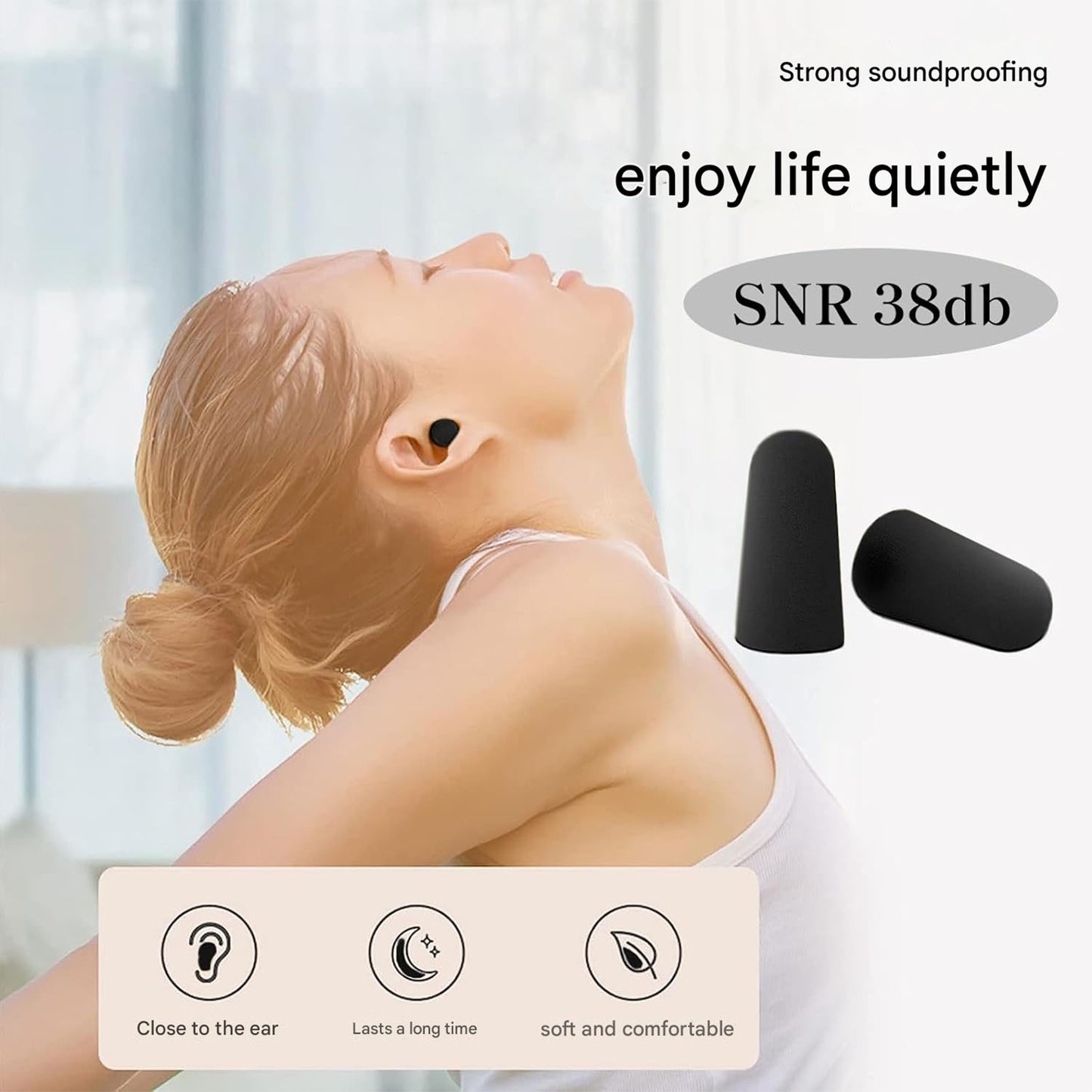 soft flexible material noise reduction ear plugs pack of 1