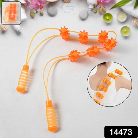 plastic handheld back massage roller rope pack of 1
