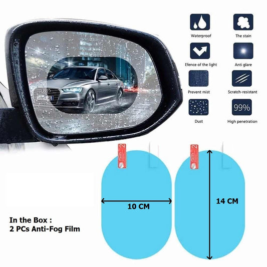 waterproof anti fog protective film for rearview car mirror 17x12 cm pack of 1