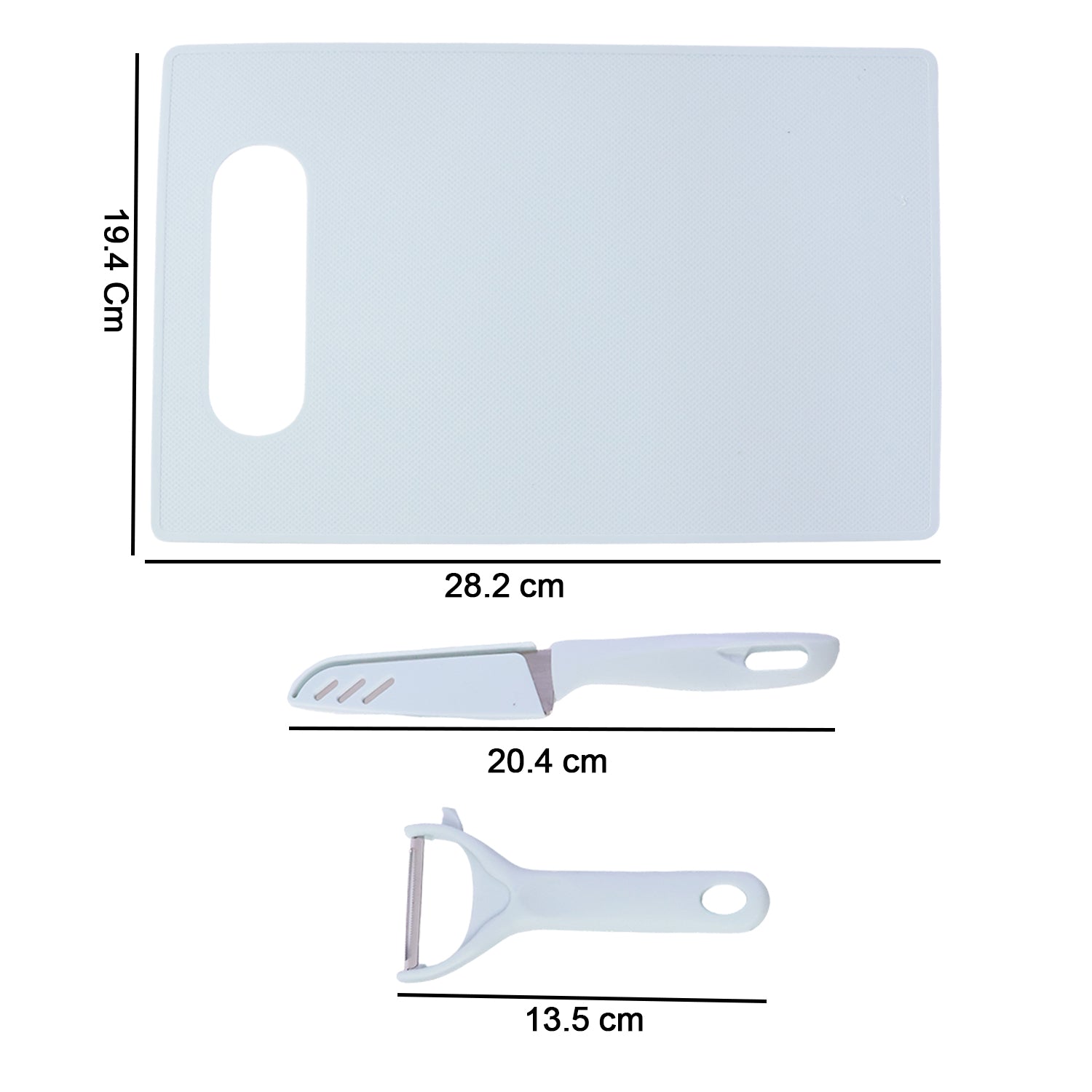 3 in 1 kitchen knife and chopping board set compact design