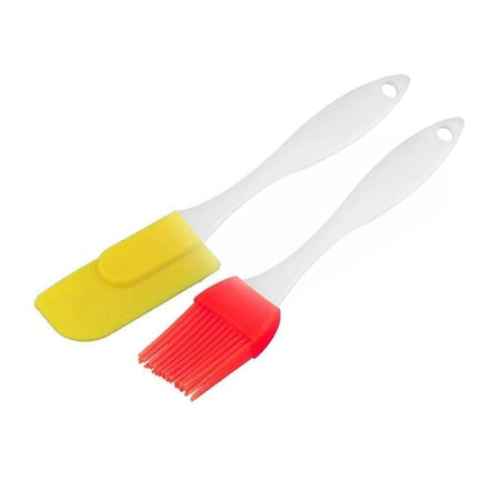 silicone spatula and pastry brush set 26 cm for baking