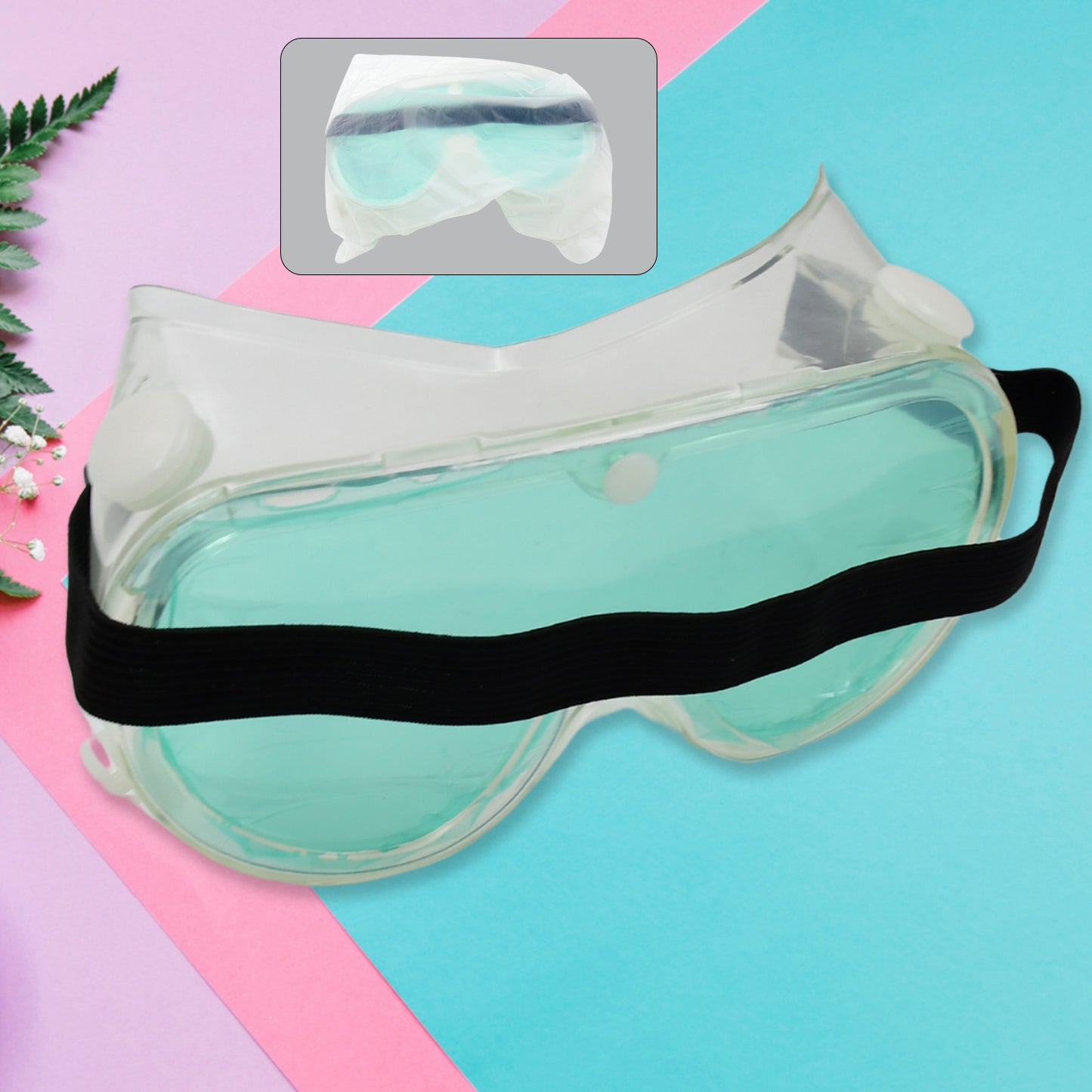 pvc frame eye safety goggles impact resistant lens pack of 1