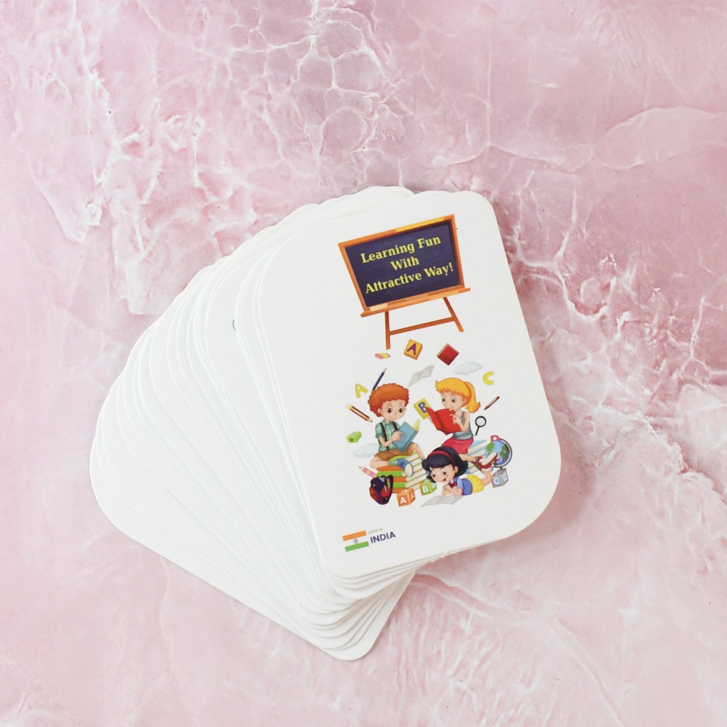 alphabet flash cards 13x10 cm laminated paperboard pack of 32