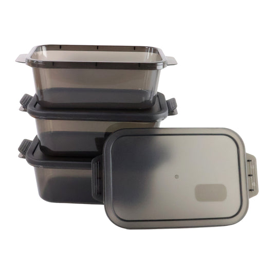 rectangular food storage containers 3 pc polypropylene