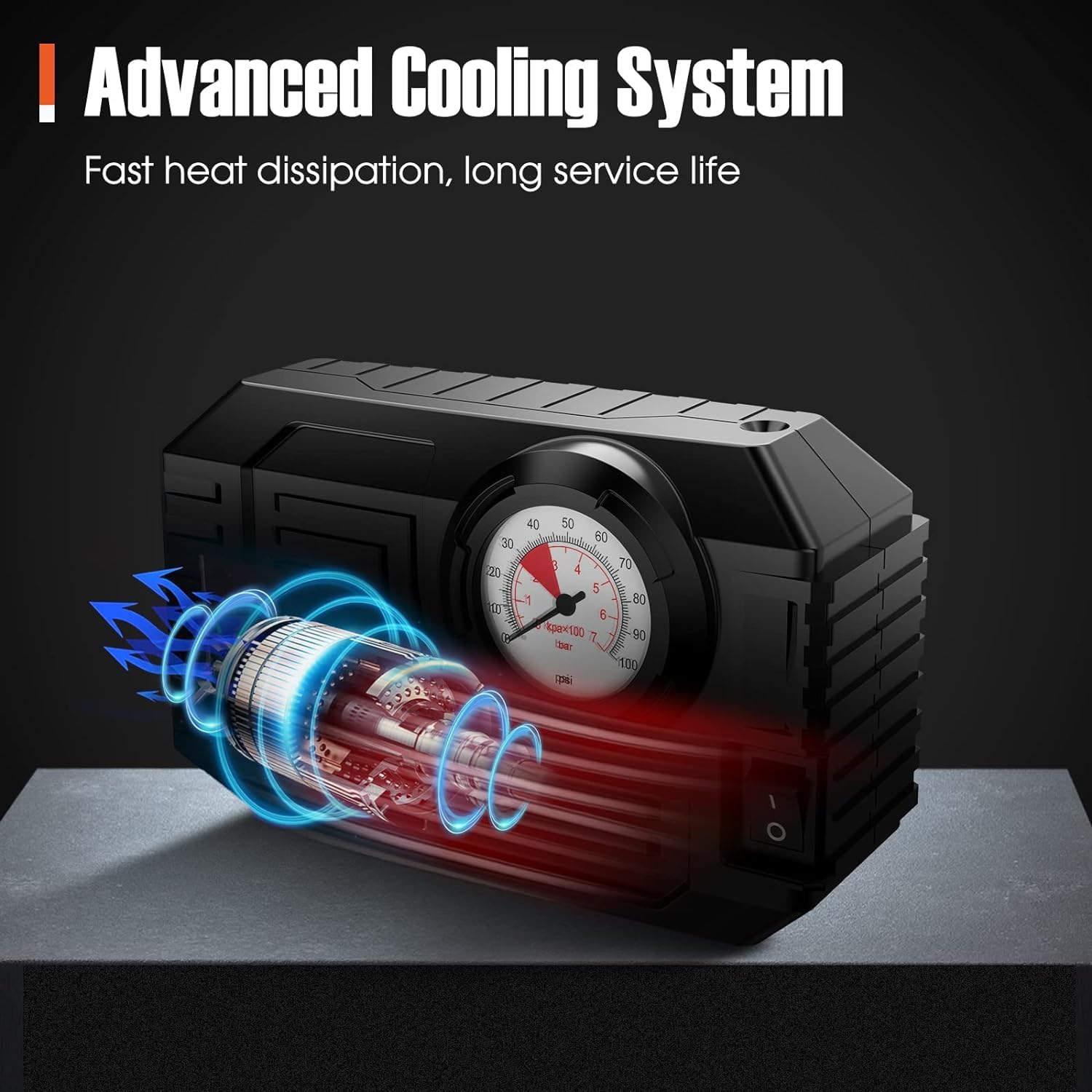 portable air compressor 12v compact small air pump for car tires bicycle pack of 1